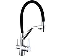 WHSY127 Vessel Faucet with Filtered Water Control, Brushed Gold Finish and High-Performance Ceramic Cartridge - Stylish White Beautiful