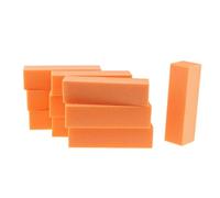 Whtkoph 10 Pièces Bloc Polissoir Ongles Buffing Sable Bloc Lime Brillance Kit Manucure Pédicure Sponge Adapté pour Salon Professionnel Utilisation à Domicile, Orange