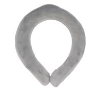 Whtkoph Anneau Chauffant Cervical Chauffe-nuque Réutilisable Coussin Chauffant Main Libre Tour de Cou Chauffant PVC TPU Douillet 1-2h Chaud Adapté à L'Hiver à, Gris clair