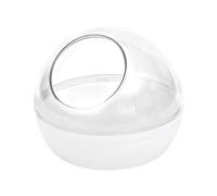 Whtkoph Bac à Sable Transparent pour Hamster, Baignoire avec Toilettes Amovibles, Cage à Sable pour Petits Animaux, Idéal pour Les Cadeaux, Transparent
