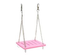 Whtkoph Balançoire pour Hamster, Support de Jeu, Hamac Stable, Perchoir Suspendu pour Oiseaux (Perroquet, Perruche,) - Décoration pour Cage -, Rose