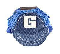 Whtkoph Casquette de Baseball avec Protection Solaire et Ouvertures pour Les Oreilles pour Grands Chiens, Blue-L
