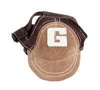 Whtkoph Casquette de Baseball avec Protection Solaire et Ouvertures pour Les Oreilles pour Grands Chiens, Café-l