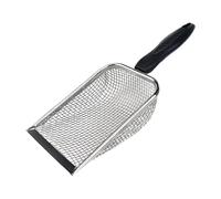 Whtkoph Cat Litter Scooper pour Chats avec Poignée Ergonomique Cuillère à Tamiser Litière Récipient Déchets Conception en Acier Inoxydable Adaptée à la