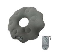 Whtkoph Coussin de Siège Gonflable Ergonomique Coussin d'Assise Coussin de Chaise Oreiller Circulaire en Silicone Pression Répartie et Soutien Réglage Simple, Gray, Spring Nozzle W Bag