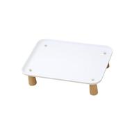 Whtkoph Distributeur Automatique de Croquettes pour avec Support surélevé, Support surélevé pour Nourriture pour Animaux, Distributeur Adapté à L'ali, Blanc