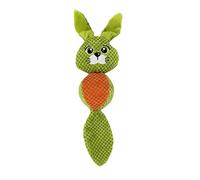 Whtkoph Jouet Interactif Chien à Mordiller Peluche Souple Siffleur Forme Animal Corduroy Résistant Convient Dressage Complicités Animaux, Vert