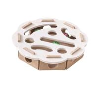 Whtkoph Jouet Puzzle Interactif pour Chat avec Boules à Clochettes, Jeu pour Chatons et Chats D'intérieur, CafÉ, Fleur