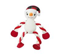 Whtkoph Jouets de Noël pour Chiens, Jouets Couineurs, Cadeau de Noël, Jouets pour Animaux, Peluches Interactives et Robustes, Bonhomme de Neige de Noël