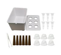 Whtkoph Kit de Culture Hydroponique Système de Germination Boîte de Plantation Contenant pour Plantes en Plastique PP Robuste Approprié pour La Maison Le Bur, Blanc