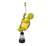 Whtkoph Lampes Suspendues en Forme de Figurines d'animaux Alimentées à L'énergie Solaire, Décoration de Jardin en Résine, éclairage Paysager élégant P, Tortue, 7.5 X 7.5 X 15.5 Cm