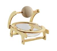 Whtkoph Lit-cabane pour Chat, Niche pour Chats, Accessoires pour Animaux de Compagnie Toutes Saisons, Centre D'activités Stable, Lit-Vaisseau Spatial pour