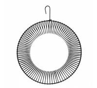 Whtkoph Mangeoire à Oiseaux Couronne Distributeur Arachides Importante Structure Spirale Métal Utilisation Polyvalente pour Balcon Jardin Aire Pique-Nique, Noir, Noir, Cage À Oiseaux Guirlande