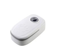 Whtkoph Mangeoire Automatique pour Animaux Distributeur Nourrisseur Gamelle Libération de Repas Programmée Via Cadran Supérieur, Gris, Mangeoire Simple Minuterie 48 Heures