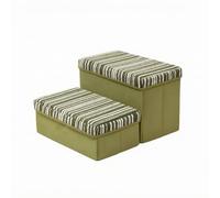 Whtkoph Marchepied pour Chat Multiniveau Compartiment Rangement Surface Respirante en Tissu Polyester Lavable Rampe Stable pour à Mobié Réduite Perm, Vert