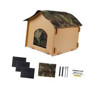 Whtkoph Niche Isolée pour Chat D'extérieur, Abri pour Chat Errant, Refuge Chaud pour Lapin, L