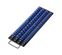 Whtkoph Organisateur de Douilles à Clips, Rail à Roulements à Billes à Ressort, Support de Rangement pour Douilles, pour Atelier et Maison, Bleu