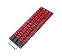 Whtkoph Organisateur de Douilles à Clips, Rail à Roulements à Billes à Ressort, Support de Rangement pour Douilles, pour Atelier et Maison, Rouge