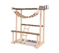 Whtkoph Perchoir pour Perroquet, Aire de Jeux pour Perroquets, Perchoir en Bois, Parc à Perchoirs en Bois, pour Perruches, Petits Oiseaux