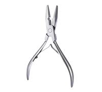 Whtkoph Pince Extension Cheveux Outil de Pose Micro Anneaux Boucles En Acier Inoxydable Ergonomique Adaptée pour Utilisation à Domicile et Salon de Coiffure, ARGENT