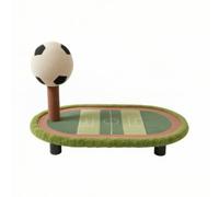 Whtkoph Planche à Griffer pour Chat Griffoir Grattoir Poteau Plateau Naturel avec Base Basse Imprimée Colonne de Grattage Interactive avec Balle Structure, Vert, Grand