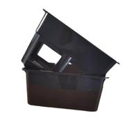 Whtkoph Pot de Culture pour Pommes de Terre, Double Couche avec Trous de Drainage, Idéal pour Balcon, Rectangulaire Noir
