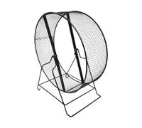 Whtkoph Roue d'exercice en Métal pour Hamster, Accessoire de Cage, Vélo Silencieux en Grillage Métallique avec Cadre pour Hérissons, Souris et Rats, 26cm