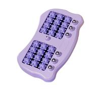 Whtkoph Rouleau de Massage Pieds Rouleau de Massage Plantaire Manuel Outil de Réflexologie 3D Portable En PP Adapté Aux Sportifs Travailleurs de Bureau Femmes, Violet