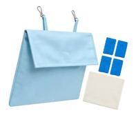 Whtkoph Sac Suspendu pour Animaux de Compagnie, Réutilisable et Respirant, pour L'été, Idéal pour Les Rongeurs et Les Petits Animaux, Bleu avec 4 Boîtes