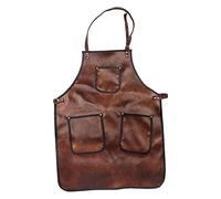 Whtkoph Tablier Barber avec Poches et Rangement Intégré Cuir PU Évite la Fatigue Du Cou Idéal pour Chef Cuisinier Barbecue Menuisier Adapté pour