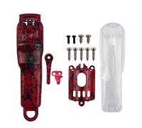 Whtkoph Tondeuse Cheveux Coque DIY Boîtier Ensemble Complet Coupe- Cheveux Couvercle Supérieur PC Bouton de Mise En Marche Robuste Protection Moteur Résistant, rouge, Multi