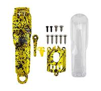 Whtkoph Tondeuse Cheveux Coque DIY Boîtier Ensemble Complet Coupe- Cheveux Couvercle Supérieur PC Bouton de Mise En Marche Robuste Protection Moteur Résistant, Jaune, Multi