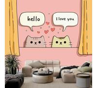 WHUOEUCO Papier Peint Murale 3D Alphabet De Chat De Dessin Animé 400x280 cm Papier Peint Panoramique Intissé Décoration Tapisserie Murale Moderne, pour Chambre Salon Mur de Fond TV