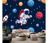WHUOEUCO Papier Peint Murale 3D Astronautes De Cartoon Planet 250x175 cm Papier Peint Panoramique Intissé Décoration Tapisserie Murale Moderne, pour Chambre Salon Mur de Fond TV
