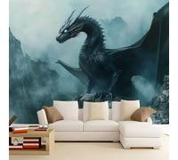 WHUOEUCO Papier Peint Murale 3D Dragon De Roche 250x175 cm Papier Peint Panoramique Intissé Décoration Tapisserie Murale Moderne, pour Chambre Salon Mur de Fond TV
