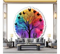WHUOEUCO Papier Peint Panoramique 3D Bohème Arbre Attrape-Rêves 200x140 cm Papier Peint Intissé Tapisserie Poster Mural pour Salon Chambre Bureau Décoration Murale