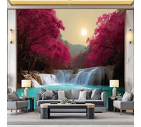 WHUOEUCO Papier Peint Panoramique Arbre Cascade Rêve 200x140 cm Papier Peint Murale Intissé 3D, Tapisserie Poster Decoration Murale pour Chambre Salon Bureau