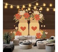 WHUOEUCO Papier Peint Panoramique Lumière Du Vase 350x256 cm Poster Geant Mural, Papier Peint Intissé Mural pour Chambre Salon Canapé TV Fond Décoration Murale