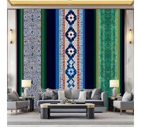 WHUOEUCO Papier Peint Panoramique Motifs Ethniques Arabes 300x210 cm Poster Geant Mural, Papier Peint Intissé Mural pour Chambre Salon Canapé TV Fond Décoration Murale