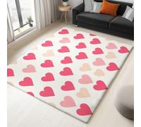WHUOEUCO Tapis de Salon Lavable 60x120cm Amour Romantique Tapis Chambre Poils Courts Doux, Antidérapant et Durable, pour Salon l'entrée Chambre Nursery