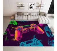 WHUOEUCO Tapis de Salon Lavable Graffiti sur Une Manette De Jeu 60x120cm Tapis Chambre Poils Courts Doux, Antidérapant et Durable, pour Salon l'entrée Chambre Nursery