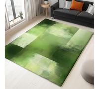 WHUOEUCO Tapis Salon Chambre 120x180cm Bloc Vert Olive Doux Antidérapant Tapis Intérieur, Lavable en Machine, pour Chambre Adulte Salle à Manger Cuisine Bureau