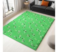 WHUOEUCO Tapis Salon Chambre 180x240cm Note Verte Doux Antidérapant Tapis Intérieur, Lavable en Machine, pour Chambre Adulte Salle à Manger Cuisine Bureau