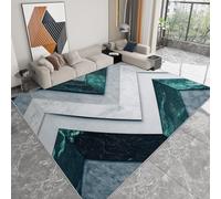 WHUOEUCO Tapis Salon Lavable Marbre Géométrie 140x200cm Tapis Chambre Poils Courts Doux Antidérapant pour Salon, Entrée, Chambre et Chambre Bébé