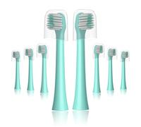 Whuppsi Lot de 8 têtes de brosse à dents de rechange compatibles avec la brosse à dents électrique Colgate Hum Smart, vert, convient également pour les brosses à dents à batterie 360 Sonic Powered