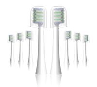 Whuppsi Lot de 8 têtes de rechange pour brosse à dents électrique rechargeable Colgate Hum, blanc, également compatible avec les brosses à dents électriques à batterie 360 et totale