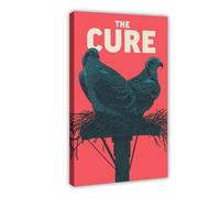 WHWRHQ Exclusive Art Poster vintage sur toile avec portrait classique du groupe de rock The Cure 40 x 60 cm