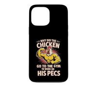 Why Did The Chicken Go to The Gym to Work His Pecs - Coque pour iPhone 13 Pro Max