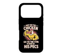 Why Did The Chicken Go to The Gym to Work His Pecs - Coque pour iPhone 17 Pro