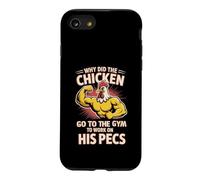 Why Did The Chicken Go to The Gym to Work His Pecs - Coque pour iPhone SE (2020) / 7/8